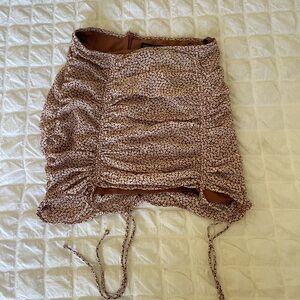 Cotton Candy Floral Ruched Mini Skirt